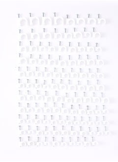 LAWAZIM Plastic Cable Clips with Nails -108 Piece- Space Saving Mess Free Secure Wire Grip Cable Organizers Holders Clamps -for Home Office Garage Workshop Patio Garden Construction Telecom Warehouses  - Image 4