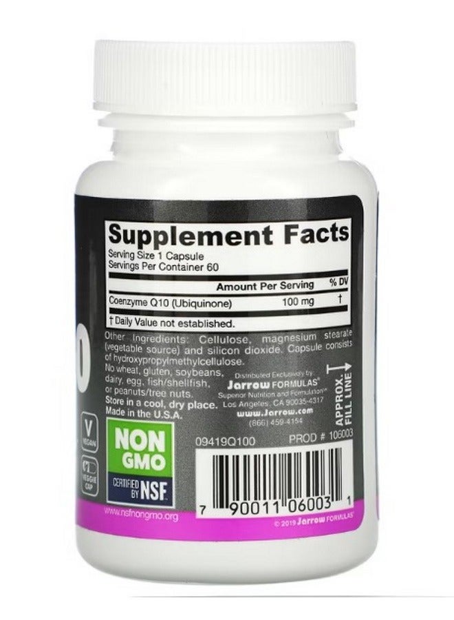 jarrow formulas CoQ10 100 mg 60 Veggie Caps - Image 2