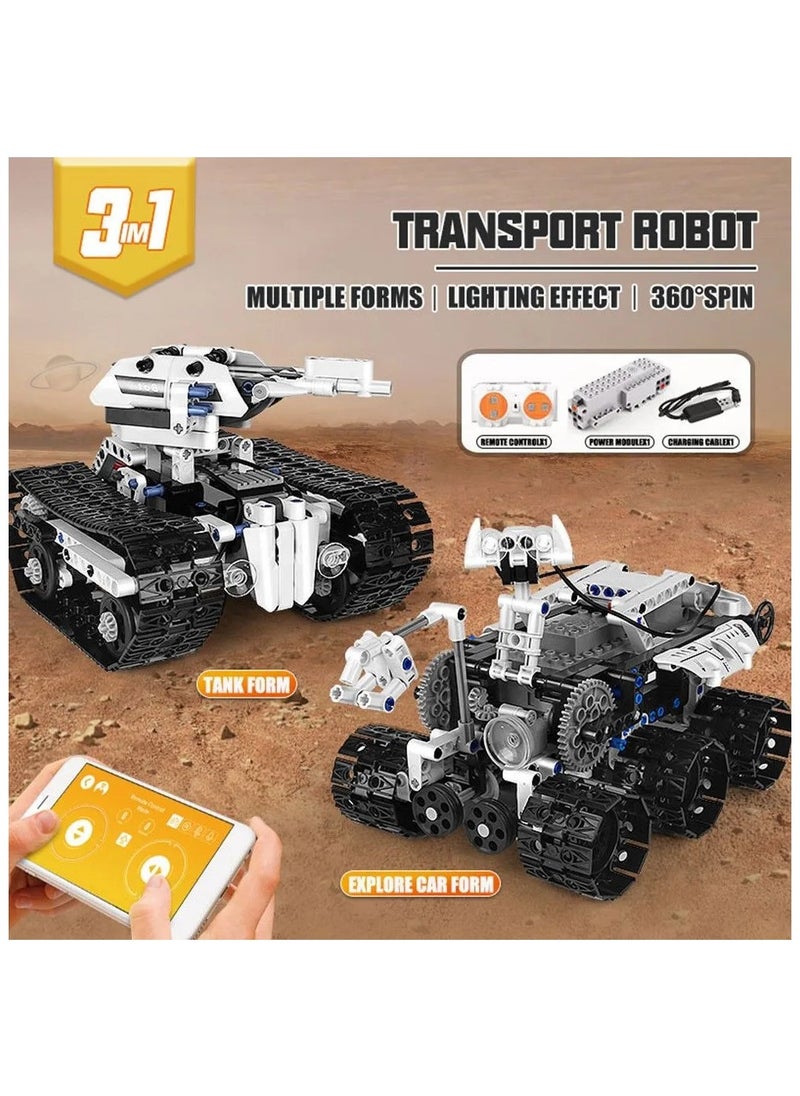 mould king 3-in-1 Robot Building Block Set, STEM Project robots, Remote control and APP control ideas, Planet Robot building models, gifts for boys and girls, ages 8 + (606+PCS) mould king 15046  - Image 5