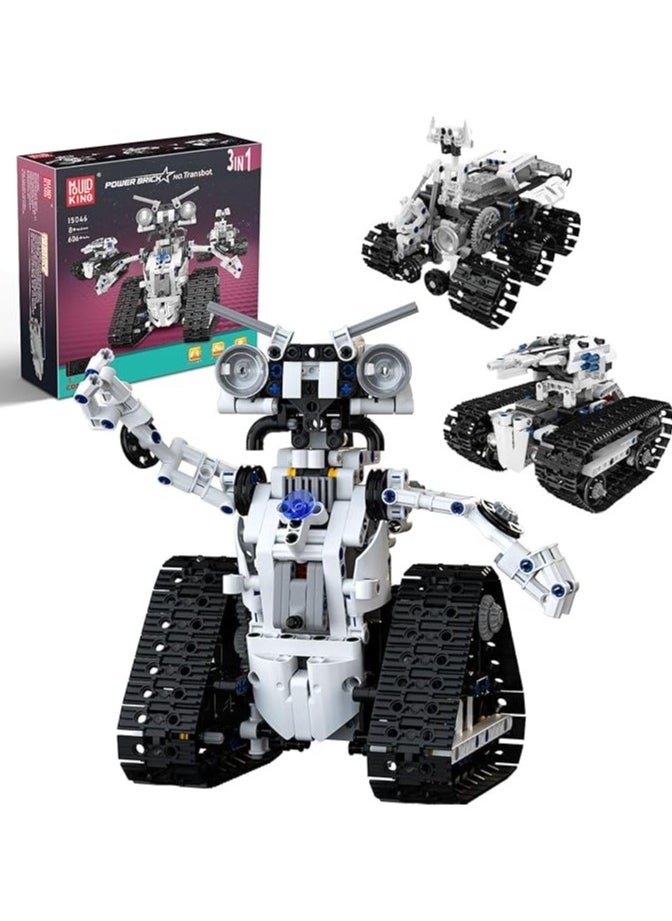mould king 3-in-1 Robot Building Block Set, STEM Project robots, Remote control and APP control ideas, Planet Robot building models, gifts for boys and girls, ages 8 + (606+PCS) mould king 15046  - Image 1