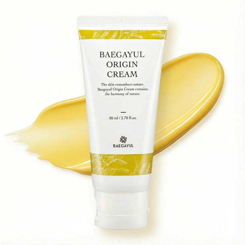 Baegayul ORIGIN Face Moisturizer Cream - Korean Daily Moisturizer with Propolis & Coix Seed Extract complex - Deep skin Hydration & Soothing for Dry, Sensitive Skin [ 2.71 fl oz ] - Image 1