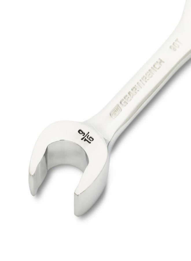 GEARWRENCH 9/16" 90-Tooth 12 Point Stubby Combination Ratcheting Wrench | 86854 - Image 3