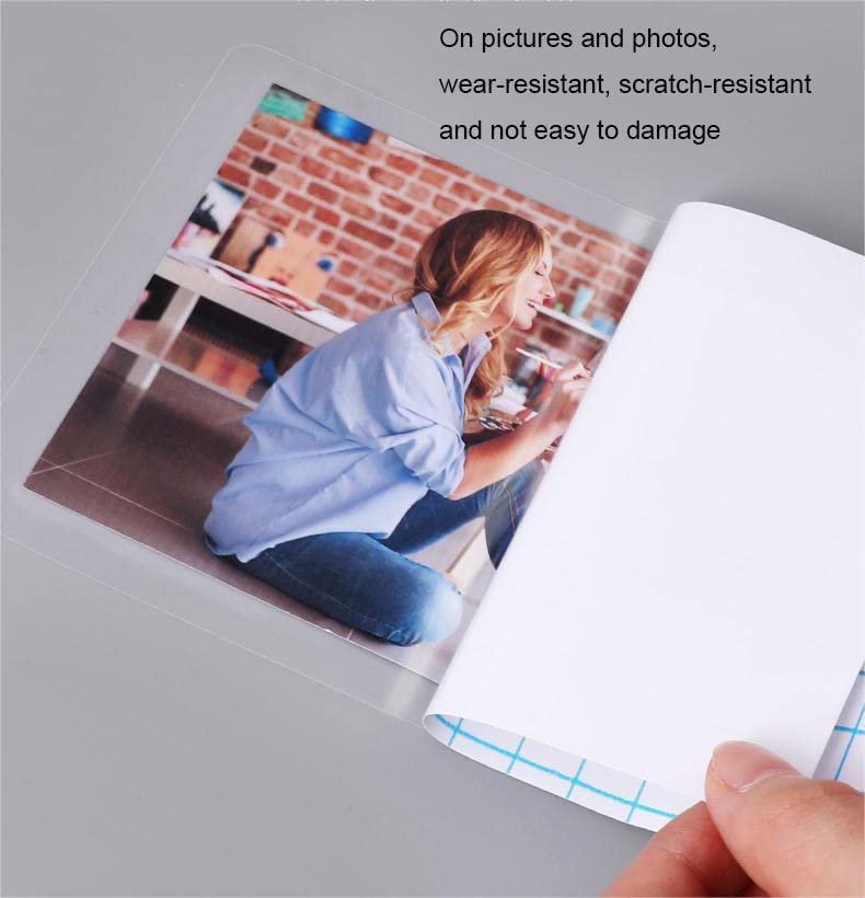 Ismoon Clear Contact Paper Roll 17.7'' x 118'' Clear Glossy Self-Adhesive Film Cover Removable Protective Film Transparent Liners Drawers Shelves Kitchen Cabinets Desks Fridge Roll - Image 3