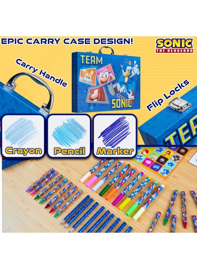 Sonic The Hedgehog Art Set For Kids With 137 Pcs, Art Supplies - Gifts For Boys  - Image 4
