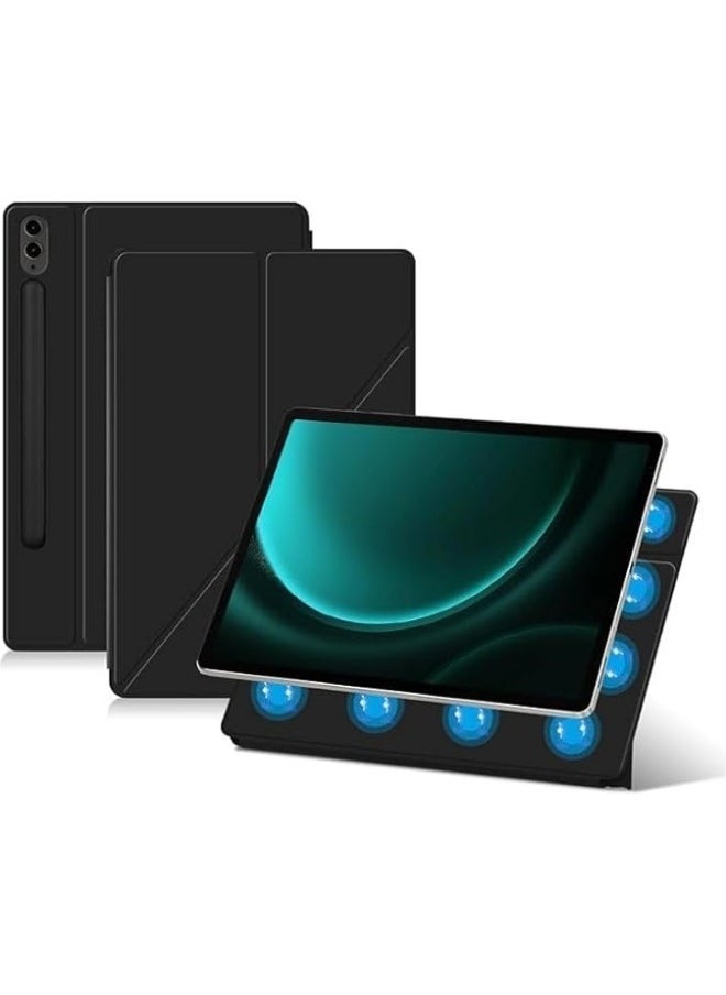 general Fold Magnetic Case Compatible with Samsung Galaxy Tab S9 FE Plus 2023 12.4 inch Tablet Case with Pen Slot Leather Shell Sleep Wake-Up - Image 1