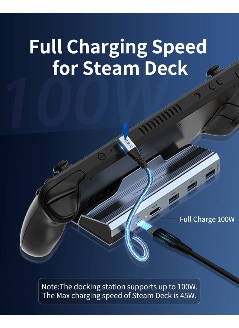 6-in-1 Hub Steam Deck Dock with HDMI 2.0 4K@60Hz