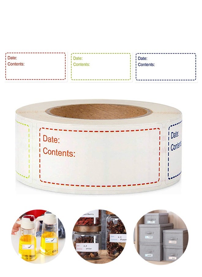 BF HOME 150 Pieces Removable Freezer Labels Food Date Labels Food Storage Stickers for Food Containers Jars Kitchen Restaurant Storage Organization  - Image 1