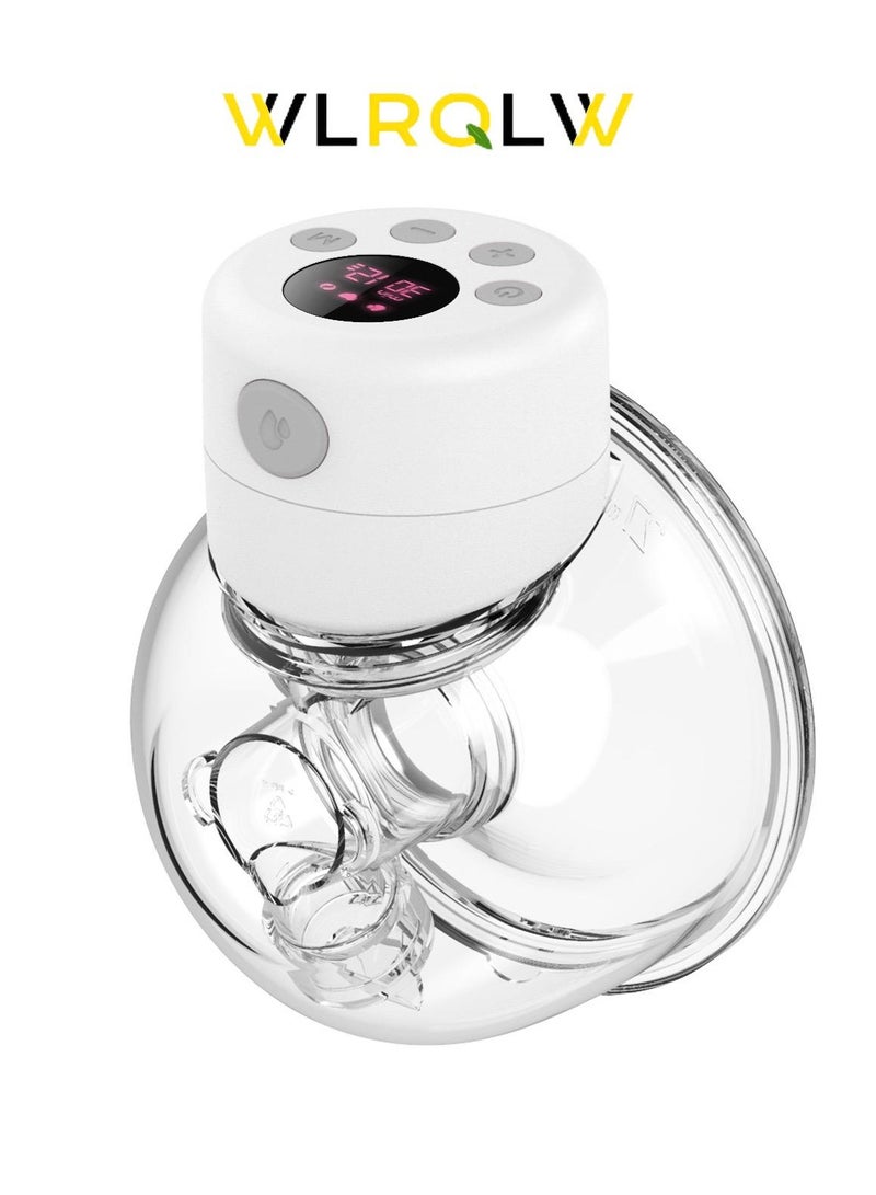 WLRQLW Hands-Free Wearable Electric Breast Pump With LCD Display, 9 Levels And 2 Rechargeable Modes And Massage Mode - Image 2