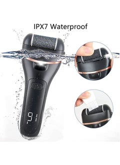 ASIV Electric Feet Callus Remover, Professional 18 in 1 Foot File Pedicure Kit Tools, Rechargeable Dry Dead Skin Foot Scraper with 3 Roller Heads & 2-Speed Power for Feet Hands Heels Spa (Black)  - Image 4