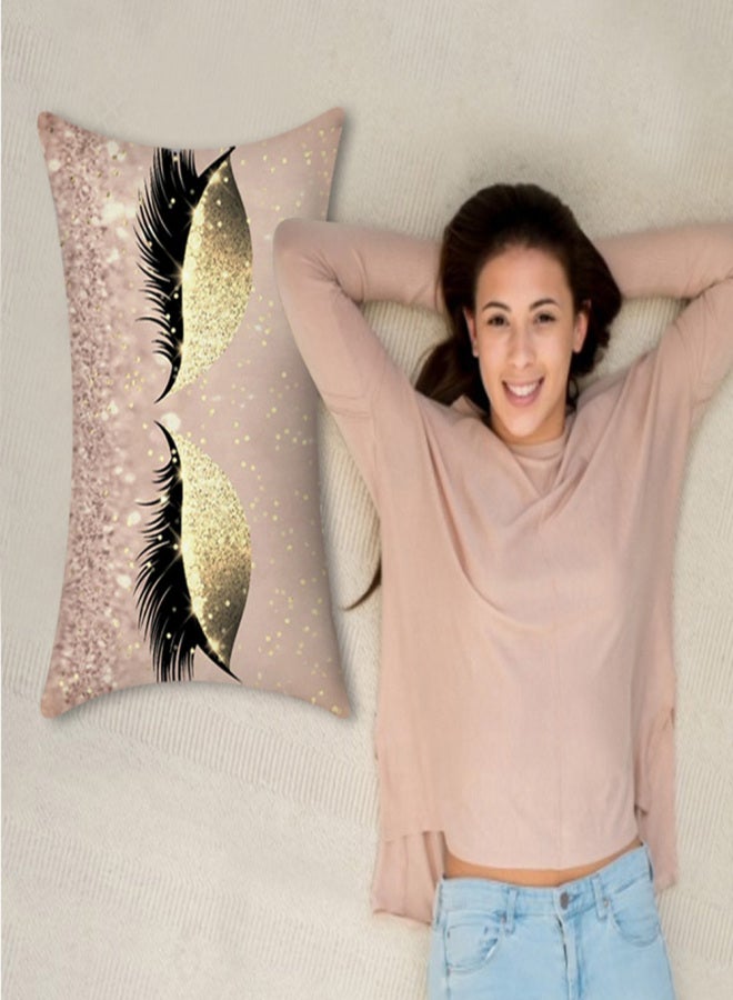 غطاء وسادة لامع على شكل رموش، مقاس 30 × 50 سم، مناسب للمنزل والأريكة والسرير والسيارة ووسادة الخصر (N) - Image 5