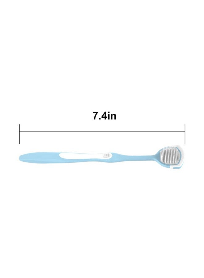 DR PERFECT Soft Tongue Brush Scraper Cleaner Helps Fight Bad Breath Clean Your Tongue Without Hurt Pack Of 4 (GREEN PURPLE BLUE PINK) - Image 3