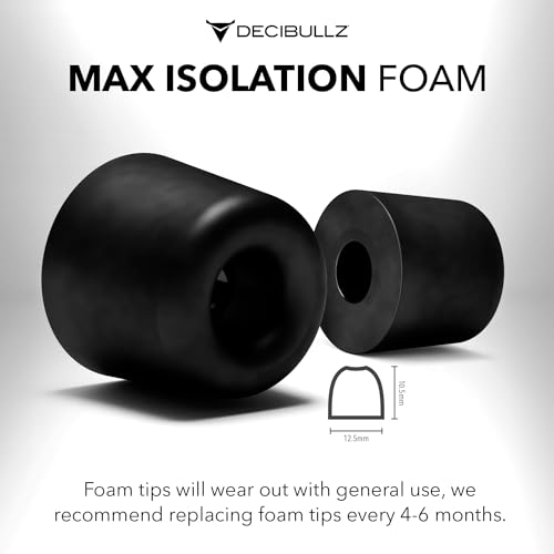 Decibullz Custom Molded Memory Foam Earbud Tips – 5 Pack Medium | Comfortable Ear Bud Replacement Tips for Earphones & Earplugs - Image 4