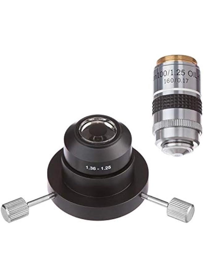 Arabest T490B-DKO-IRIS 40X-2000X Trinocular Compound Darkfield Microscope with Oil Condenser and 100X Iris Objective  - Image 2