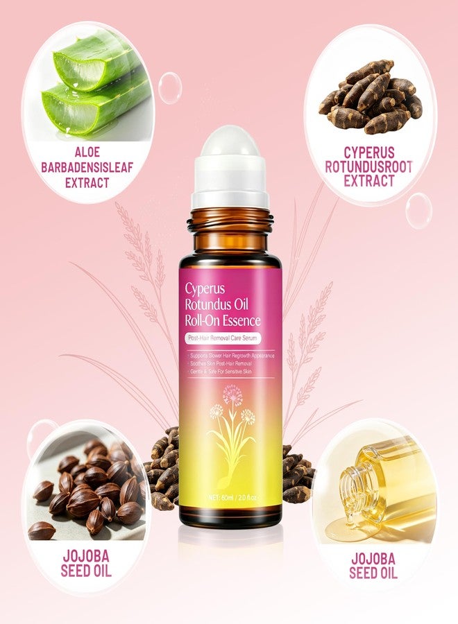 MUREND Natural Cyperus Rotundus Oil for Hair removal 60ml, Hair Removal Oil for Slow Body Hair Growth, Reduces Unwanted Hair Growth for Women & Men, Soothes Skin & Minimizes Pores for All Skin Types - Image 4