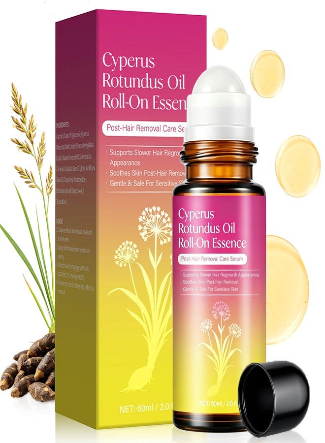 MUREND Natural Cyperus Rotundus Oil for Hair removal 60ml, Hair Removal Oil for Slow Body Hair Growth, Reduces Unwanted Hair Growth for Women & Men, Soothes Skin & Minimizes Pores for All Skin Types - Image 1