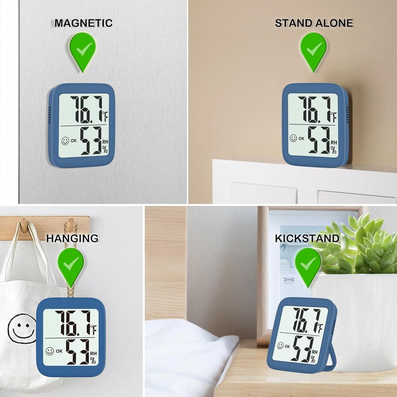 Antonki Room Thermometer for Home, 2 Pack Digital Temperature and Humidity Monitors, Indoor Hygrometer Sensor, Humidity Gauge, Humidity Meter for Baby Room, Terrarium, Incubator, Greenhouse - Image 4