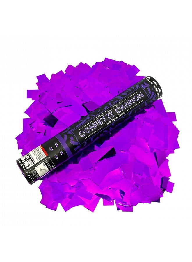 Confetti Sky [6 Pack] 12 Inch Confetti Cannons | Purple Mylar Confetti Poppers for Wedding Celebration, Birthday Party, Christmas Eve and New Year Celebration - Image 2