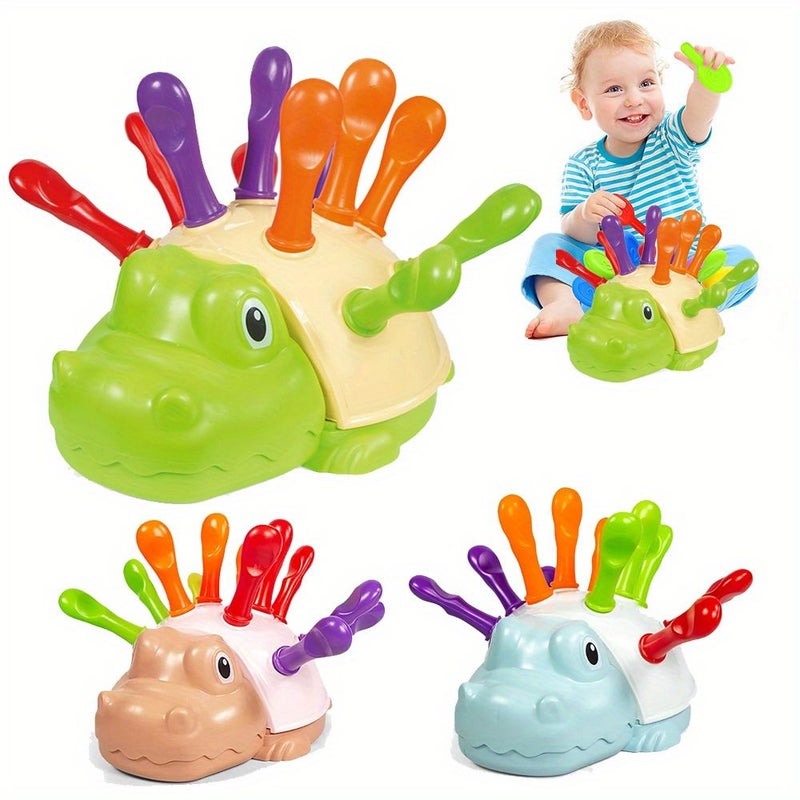 Green Hedgehog Toddler Educational Sensory Motor Skills Travel Toys For Baby Preschooler - Image 1