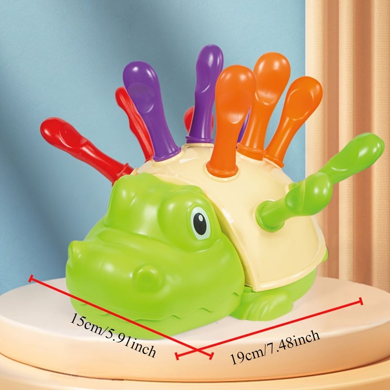 Green Hedgehog Toddler Educational Sensory Motor Skills Travel Toys For Baby Preschooler - Image 4