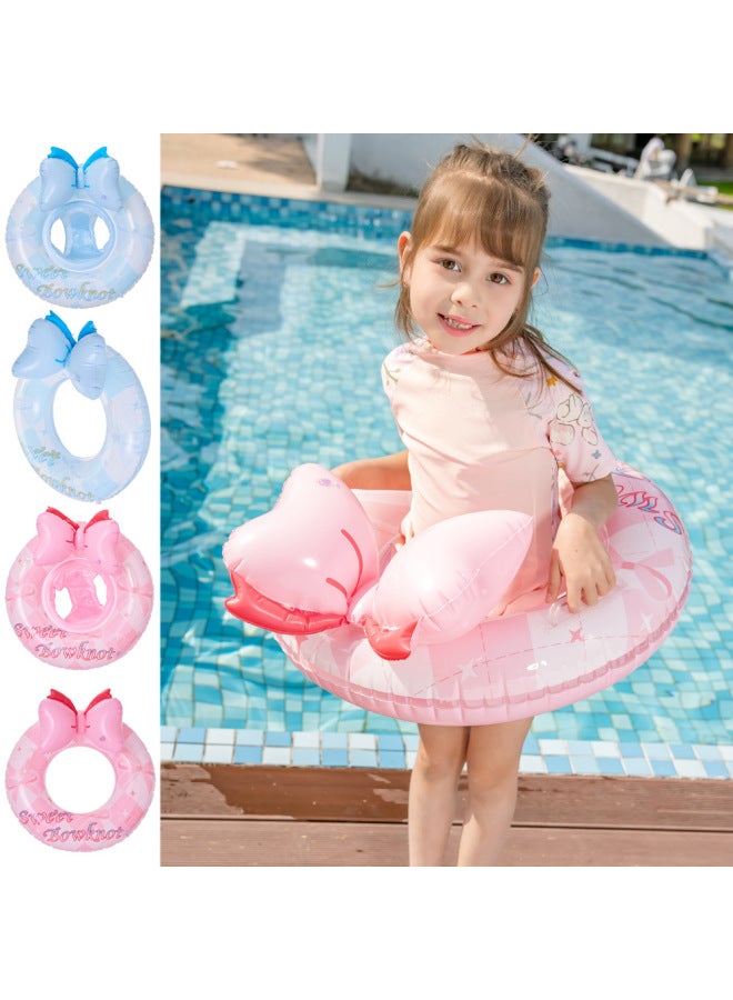 general Shinohara Ins Children Swimming Ring Bowknot Seat Ring Baby Thickened Inflatable Swimming Ring With Handle Baby Seat Ring-Outer Diameter After Inflation:Spot Supply-Inside Diameter After Inflation:C - Image 2