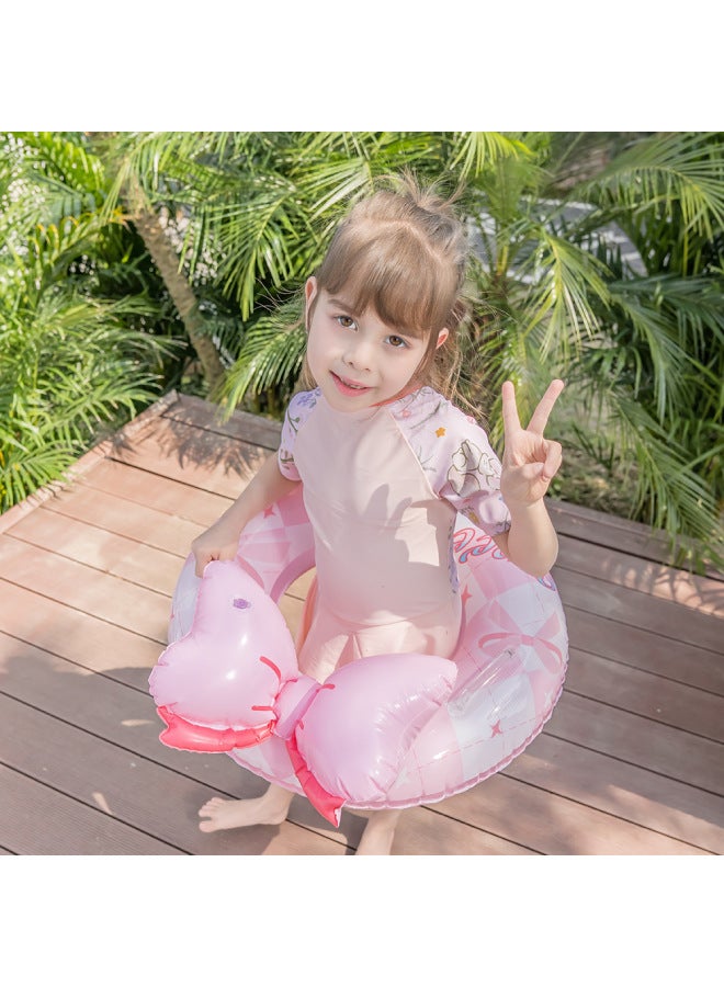 general Shinohara Ins Children Swimming Ring Bowknot Seat Ring Baby Thickened Inflatable Swimming Ring With Handle Baby Seat Ring-Outer Diameter After Inflation:Spot Supply-Inside Diameter After Inflation:C - Image 3
