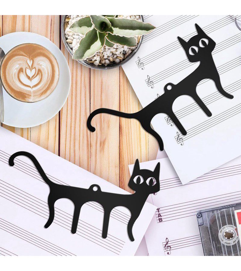 Acrylic Cat Bookmark Music Score Clip For Piano Reading Page Holder - Image 4