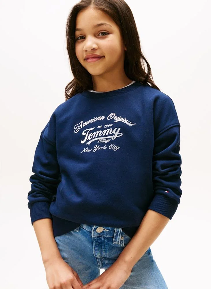TOMMY HILFIGER Kids Script Sweatshirt