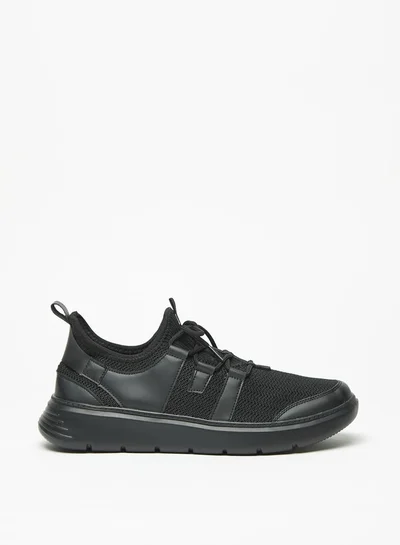 LBL by Shoexpress Men's Textured Slip-On Sports Shoes with Lace-Up Detail