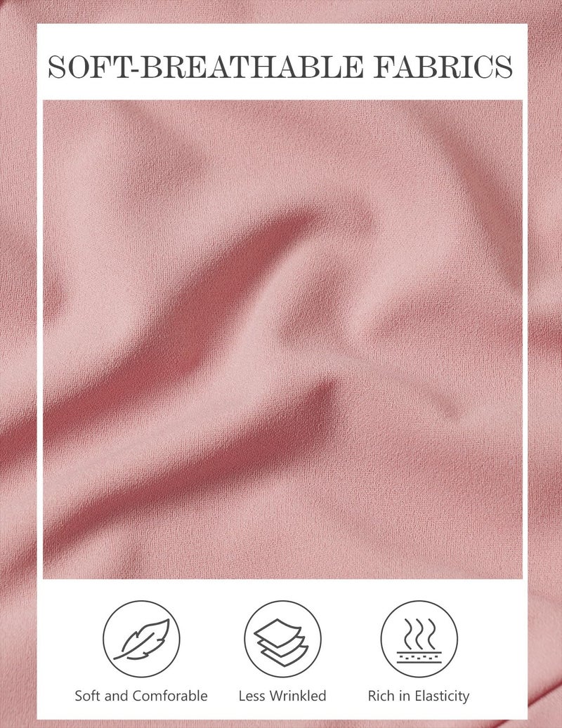 DRESSTELLS Cocktail Womens Dresses for Wedding Guest Semi Formal Spring Easter Summer Vintage Tea Party Modest Church Midi Dress Pastel Blush Pink L - Image 5