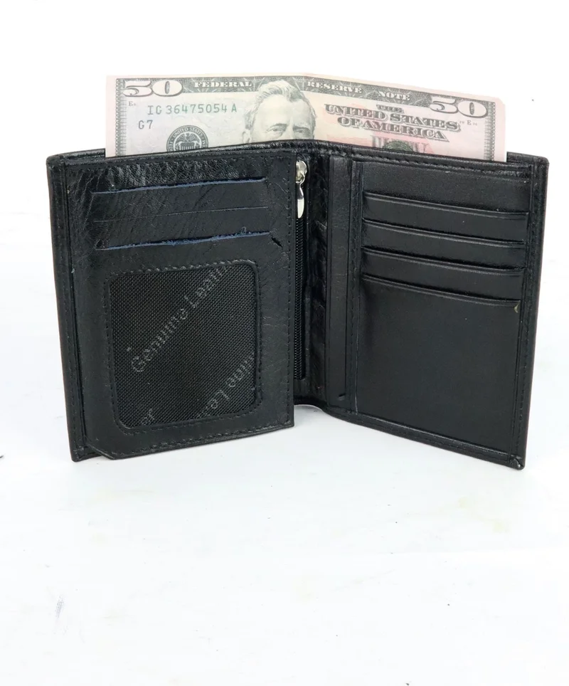 Mkm Black Men's Leather Wallet