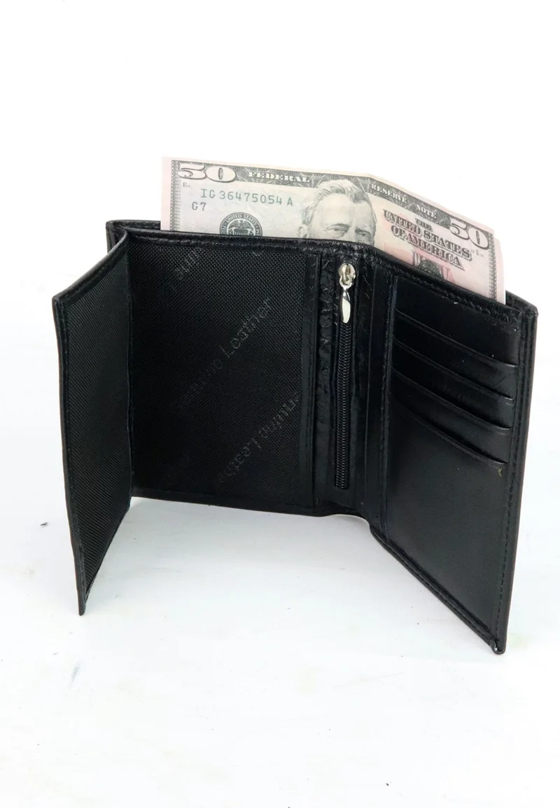 Mkm Black Men's Leather Wallet