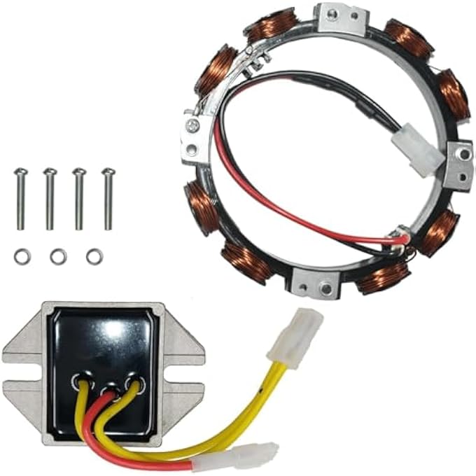 xingli 592831 Stator Alternator with 845907 Regulator Compatible with Briggs & Stratton 592831, 696459, 691063, 393800, 391735, 393474, 390185, 390671, 390693, 391222, 391520 - Image 3