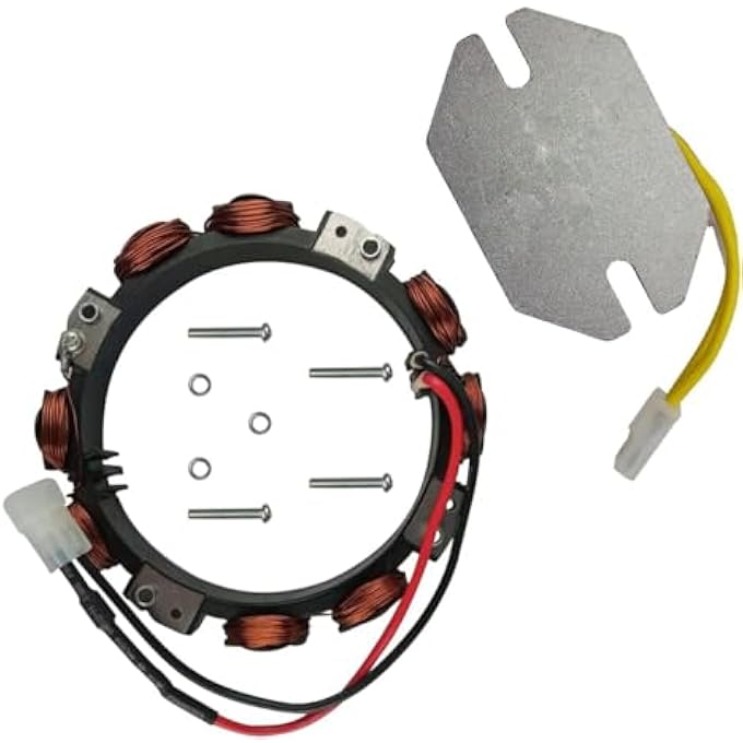 xingli 592831 Stator Alternator with 845907 Regulator Compatible with Briggs & Stratton 592831, 696459, 691063, 393800, 391735, 393474, 390185, 390671, 390693, 391222, 391520 - Image 2