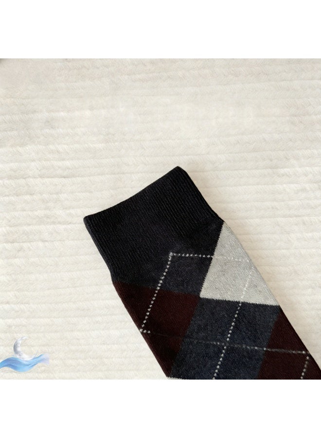 100% Cotton Mid-Calf Socks 3-Pack,Breathable,Casual Comfortable Athletic,Odour Free Mens Socks For Winter - Image 4