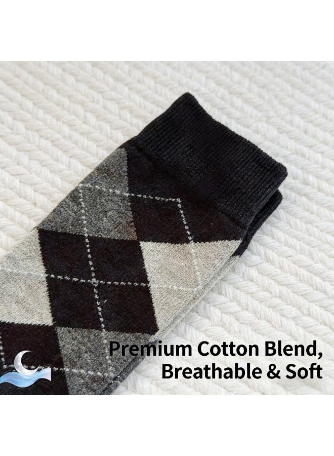 100% Cotton Mid-Calf Socks 3-Pack,Breathable,Casual Comfortable Athletic,Odour Free Mens Socks For Winter - Image 2