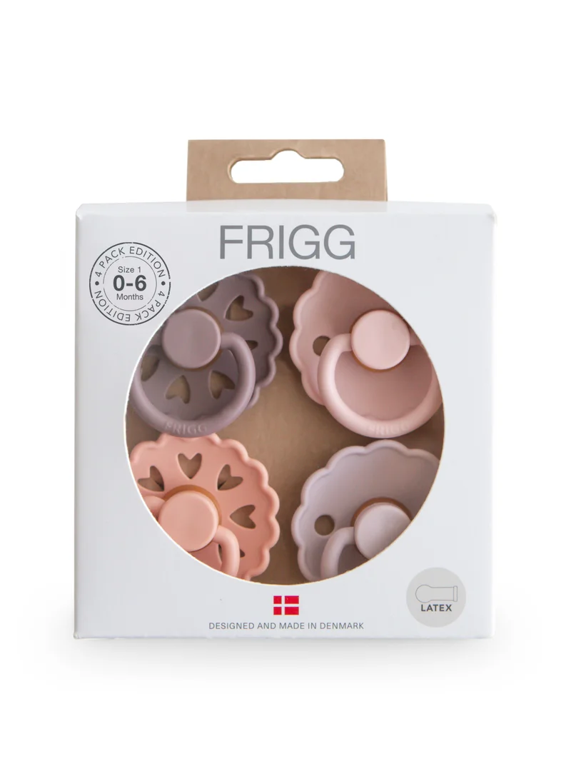 فريج لهاية أطفال مستديرة من اللاتكس من 0 إلى 6 أشهر من FRIGG، 4 عبوات Sunset Bliss - مقاس 1