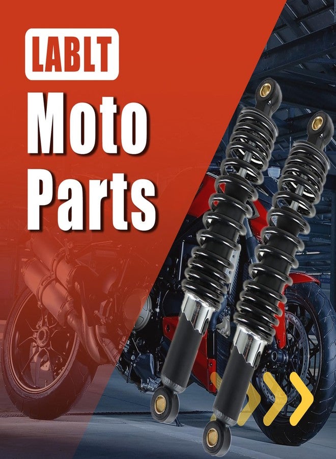 LABLT زوج واحد من ممتصات الصدمات الخلفية العالمية للدراجات النارية، مقاس 12.5 بوصة (320 مم)، بديل لدراجات ياماها، كاواساكي، وسوزوكي سبورتستر XL883 1200، دراجات الطرق الوعرة، مركبات ATV، وعربات الكارتينج، باللون الأسود. - Image 2