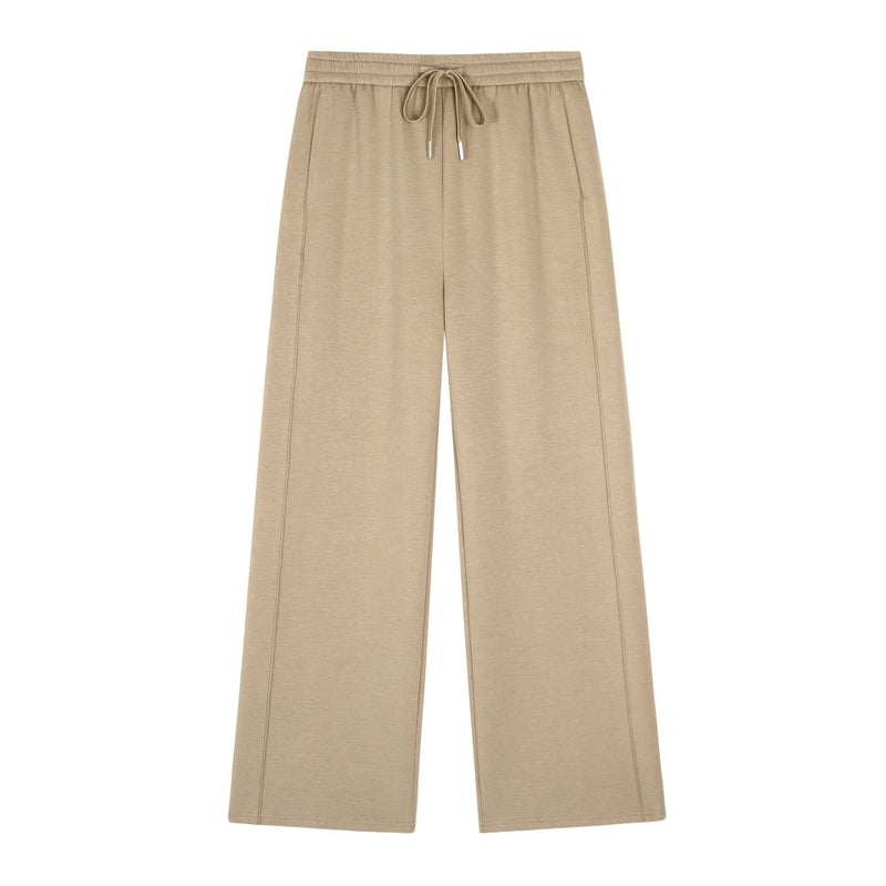 Korean Straight Knit Plus Size Casual Pants Black  - Image 2