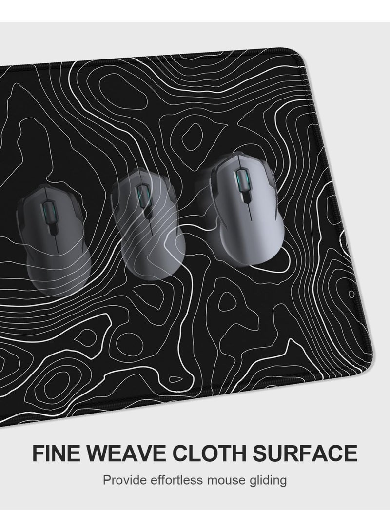 Rock Pow Extended Mouse Pad and Keyboard Wrist Rest 3-in-1 Gaming Mouse Pad XXL Set Ergonomic Wrist Rest for Computer Keyboards Non-Slip Desk Mat Protector 31.5" X 15.7" Ink Painting Forest - Image 3