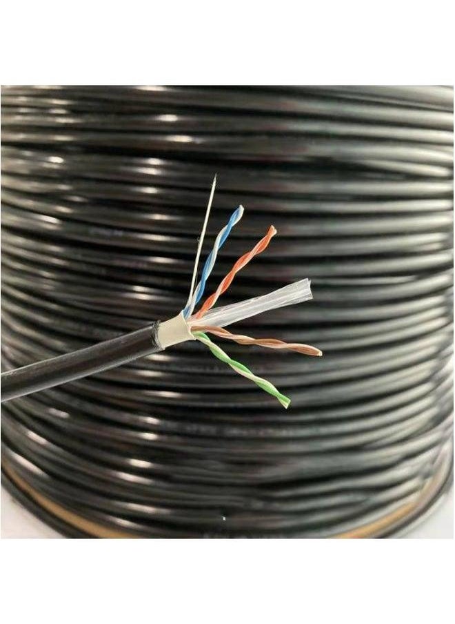 Generic Cat6 Outdoor Computer Network Cable Six Class Switch Connection Finished Jumper-Color:Black-Line Length:15m  - Image 5