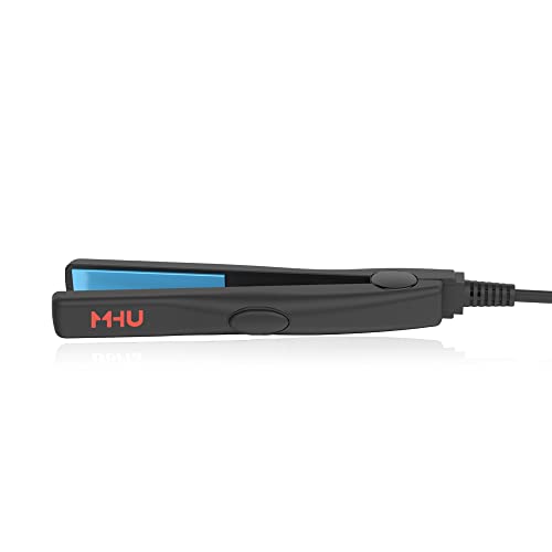 MHD Professional Travel Size 0.5 inch Mini Flat Iron Tourmaline Ceramic Hair Straightener Black - Image 5