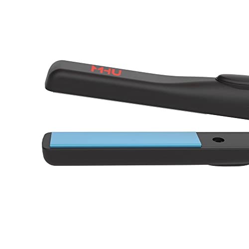 MHD Professional Travel Size 0.5 inch Mini Flat Iron Tourmaline Ceramic Hair Straightener Black - Image 3