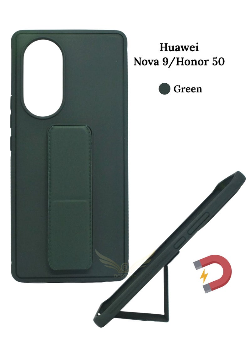 BORTONY Protective Case Cover With Finger Grip Stand For Huawei Honor 50 / Nova 9  - Image 1