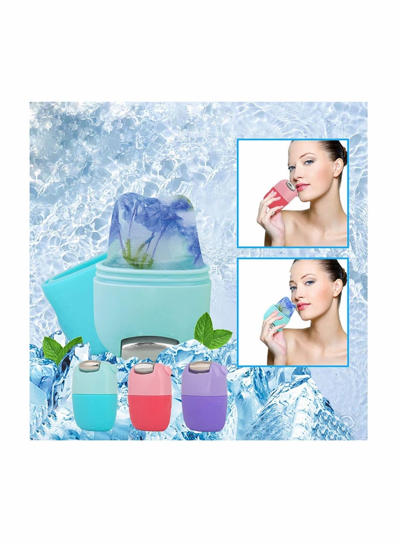 SYOSI Ice Roller for Face Eye Beauty Skin Care Holder Brightening Massager 2 In 1 Multifunction Moisturizing Firming Shrink Pores Stress Relief Pink  - Image 2
