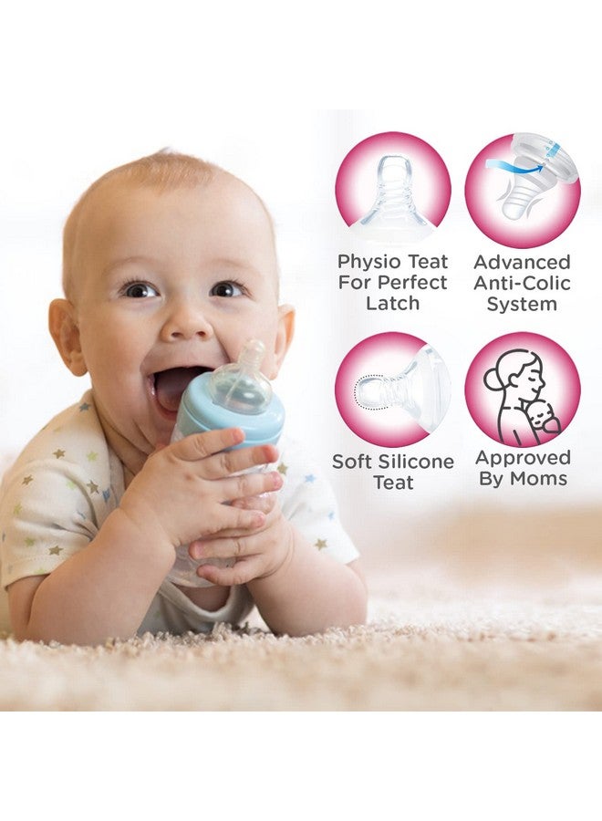 mee mee Mee Mee Premium Glass Feeding Bottle with Eazy-Flow Technology, Anti-Colic Valve,Anti Slip,BPA-Free Baby Feeding Bottle for Babies & Toddlers(Pink, 240Ml, Pack of 2) - Image 5
