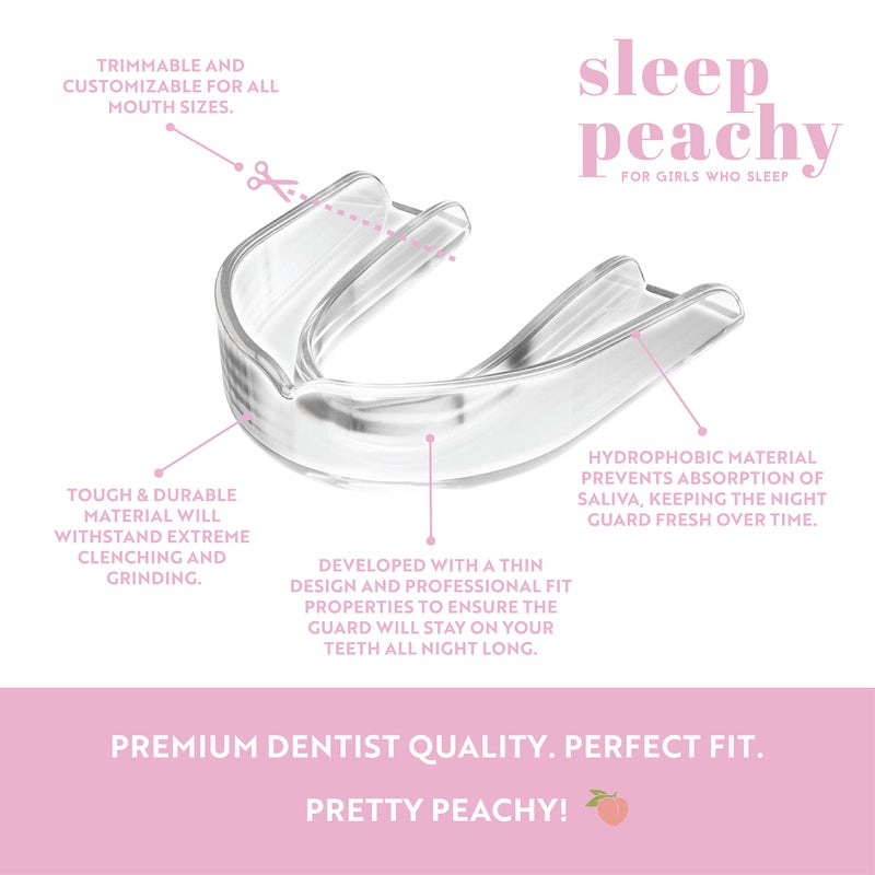CUSTMBITE Sleep Peachy Night Guard for Women - Pack of 2 Mouth Guard for Teeth Grinding, Clenching and Bruxism (Clear) - Image 2