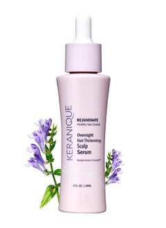 Keranique Keranique Overnight Hair Serum - Improves Growth Conditions for Thinning Hair - Hydrates Frizzy and Damaged Hair - Keratin Enriched for Women - 2 oz  - Image 1