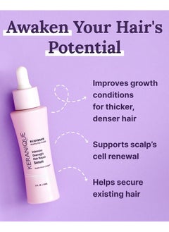 Keranique Keranique Overnight Hair Serum - Improves Growth Conditions for Thinning Hair - Hydrates Frizzy and Damaged Hair - Keratin Enriched for Women - 2 oz  - Image 2