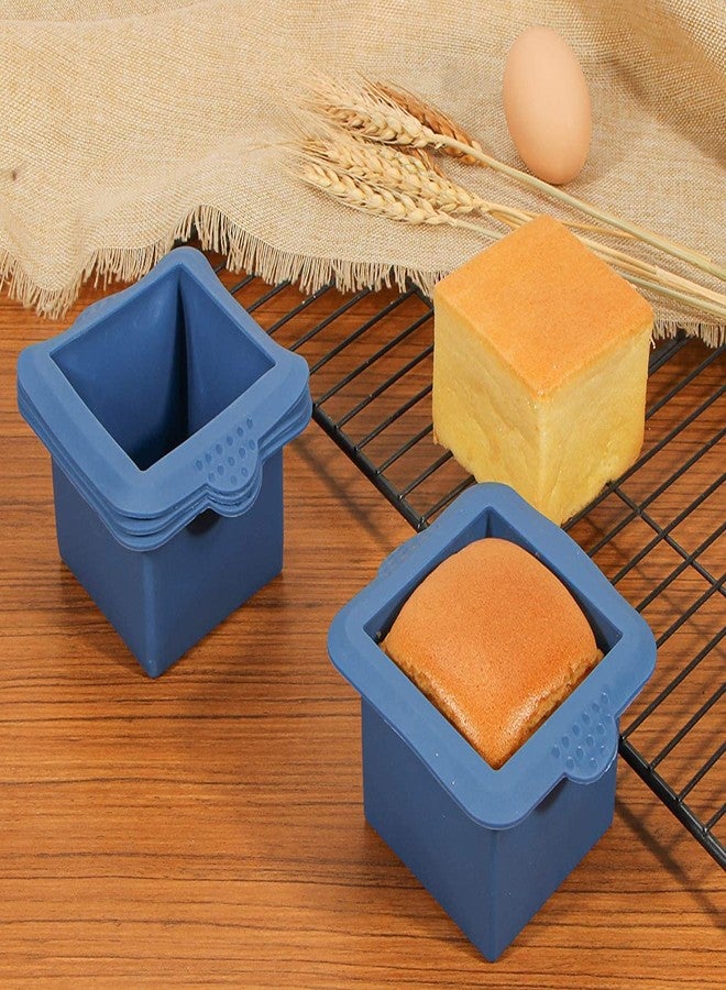 Webake Silicone Square Mold 3x3 Inch Mini Cake Pan for Individual Portion Baking Molds for Pastry, Ice Cube, Jelly, Soap, Candle, Pack of 4 - Image 3