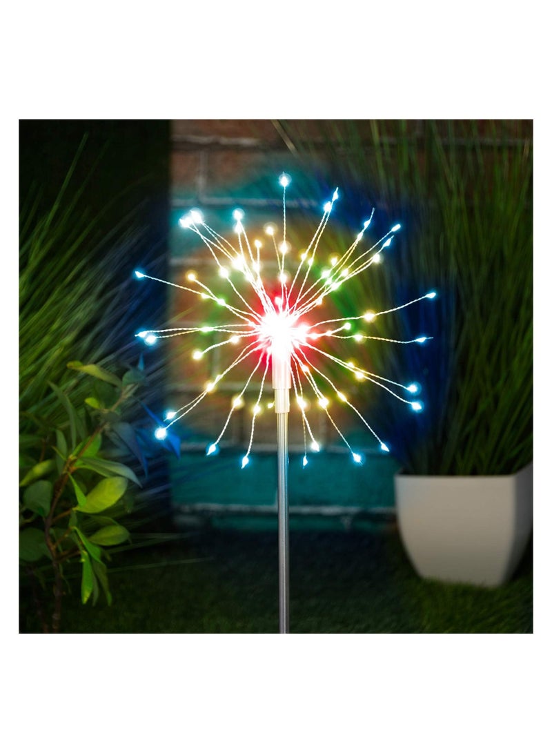 Generic Solar Powered 120 LED Firework Lights – Multi-Color Outdoor Garden Decoration, Waterproof Starburst Lighting for Yard, Patio & Pathway, Flexible DIY Design  - Image 1